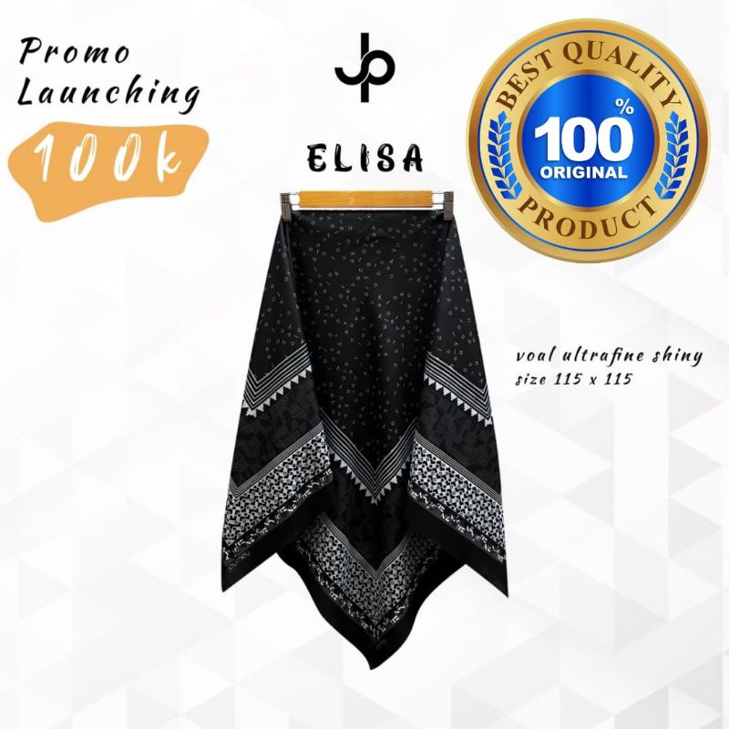 Hijab journey scarves regular series motif terbaru elisa black