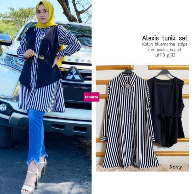 ALEXIS TUNIK SET BY ELMIRA (TUNIK SALUR WANITA) Tunik muslimah modern rekomended