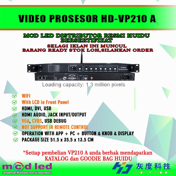 HUIDU HD VP210 VP 210 SENDING CARD AND LED VIDEO PROSESOR