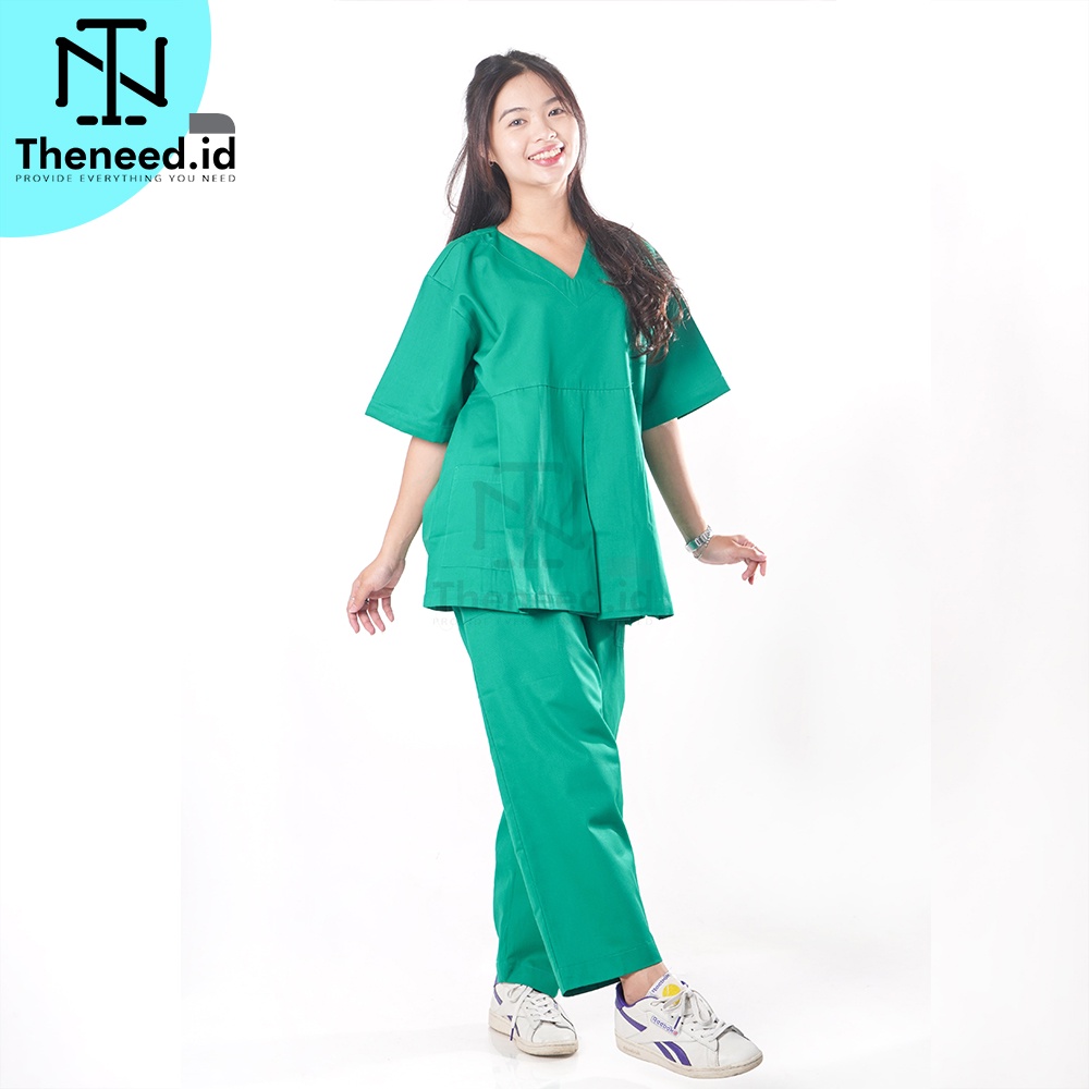 SET Baju OKA Ibu HAMIL PREMIUM PANJANG/PENDEK Perawat Dokter - Baju Jaga Bidan - Baju OK - Baju Scru