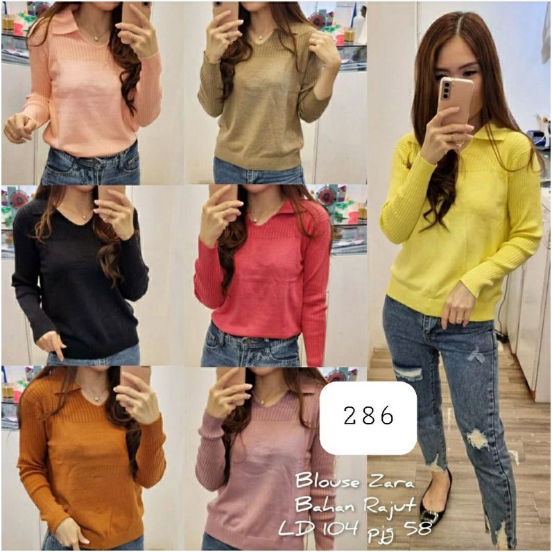 Rajut Polo Wanita Longsleeve (286)