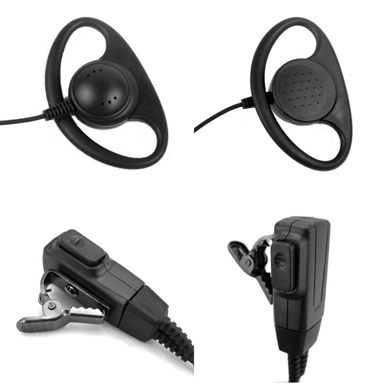 Cre Headset Earpiece Tipe D PTT Mic Untuk Talkabout Walkie Talkie 2.5mm 1-Pin