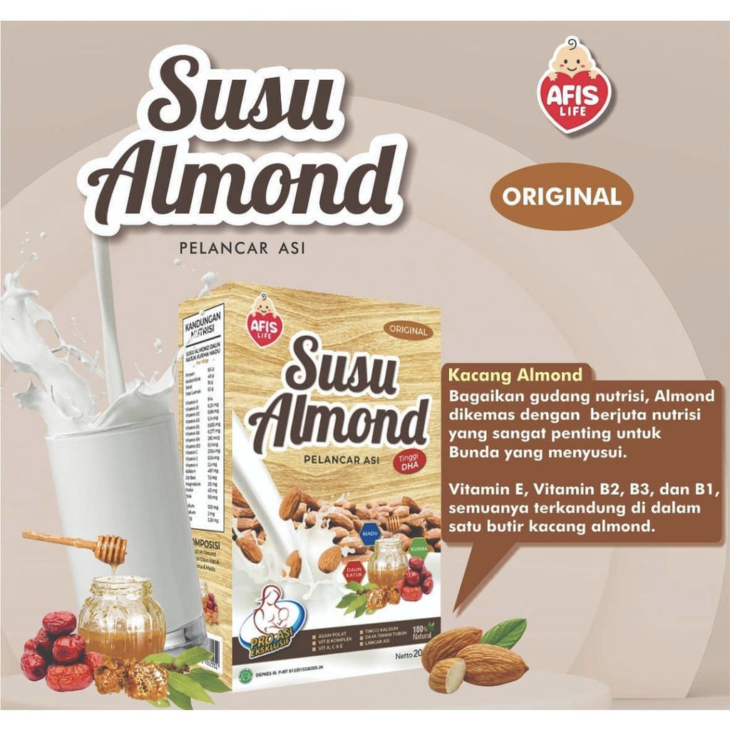 AFIS ALMOND SUSU PELANCAR ASI 200GR