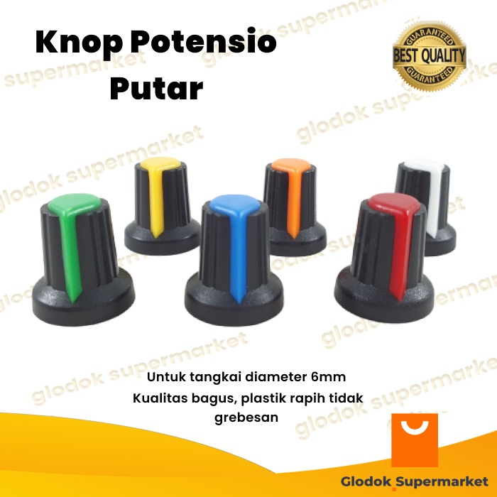 Knop Potensio Putar Warna Knop Tutup Potensiometer Kualitas Bagus