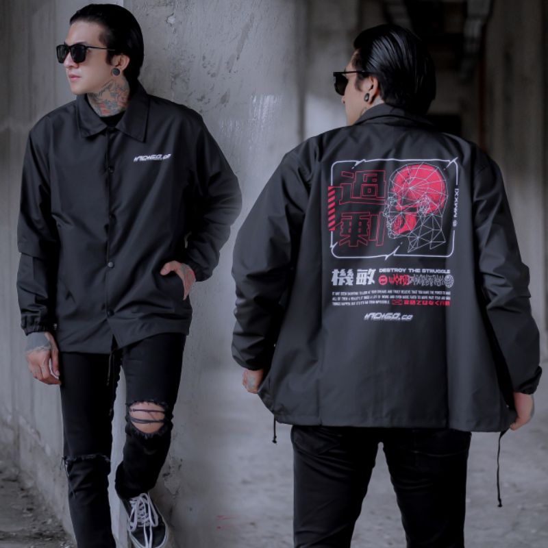 JAKET WINDBREAKER INDIGO KING OF CLOTH - COACH PARASIT JAPAN SIMPLE PRIA WANITA CASUAL SPORTY RIDING - JAKET PARASUT VINTAGE POLOS HIJAU ARMY MAROON HITAM - OUTFIT SIMPEL ELEGAN OUTDOOR-Motif 7