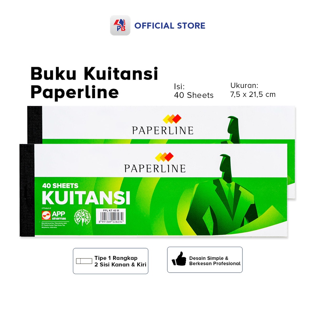 

Buku kwitansi /Kwitansi custom / Kwitansi Paperline PPL KT 40 M isi 40 lembar Satu Rangkap Kanan Kiri / PB EDUKASI ANAK - PBNB