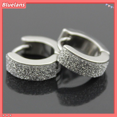 Anting Hoop Bahan Stainless Steel Gaya Punk Gothic Untuk Pria Dan Wanita