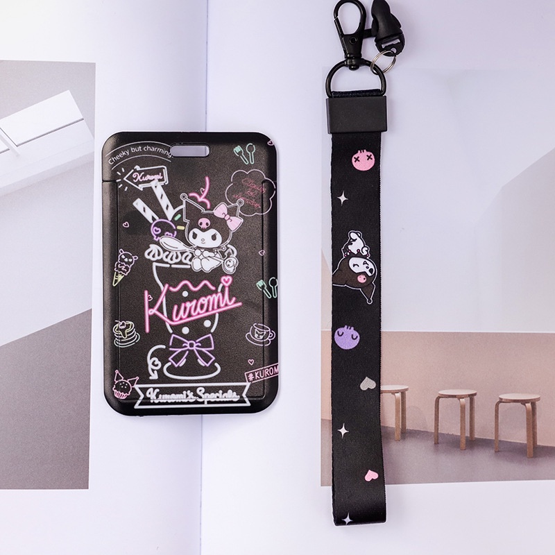 Holder Gantungan Kunci Bentuk Anime Sanrio Kuromi Bahan Plastik