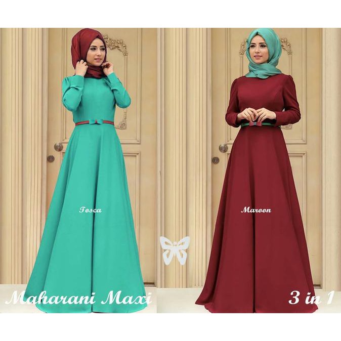Gamis Batik Hijab Maxi Maharani Pusat Gamis Terbaru