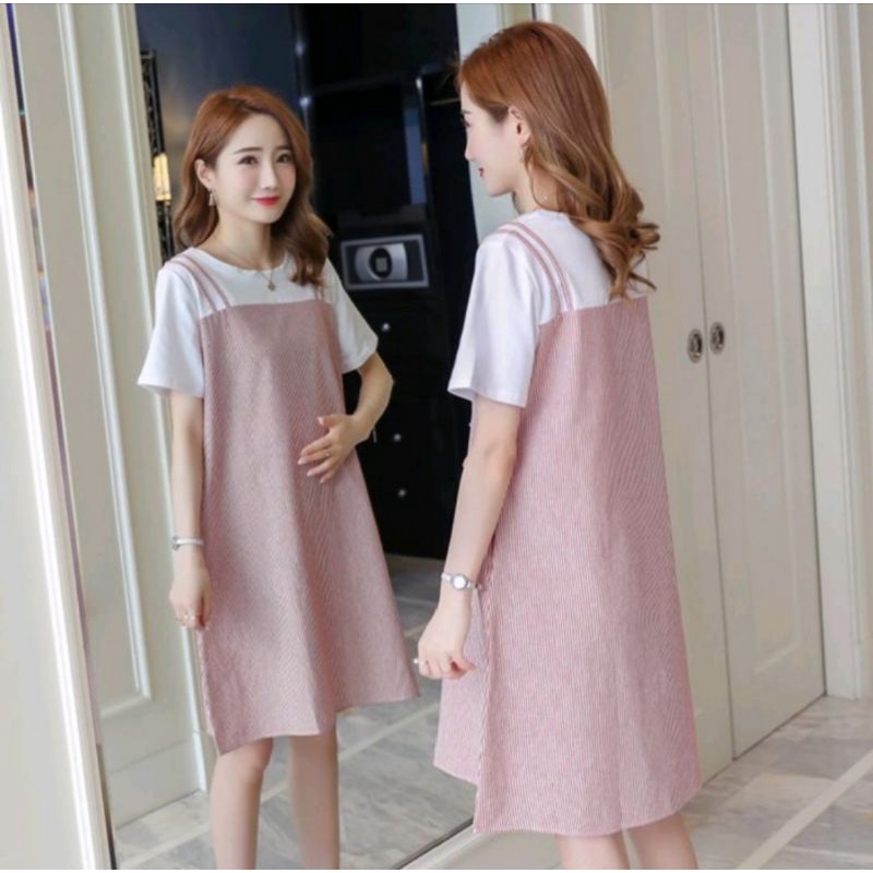 A600 Dress Bumil Dress Ibu Hamil Dress Korea Korean Dress Overall