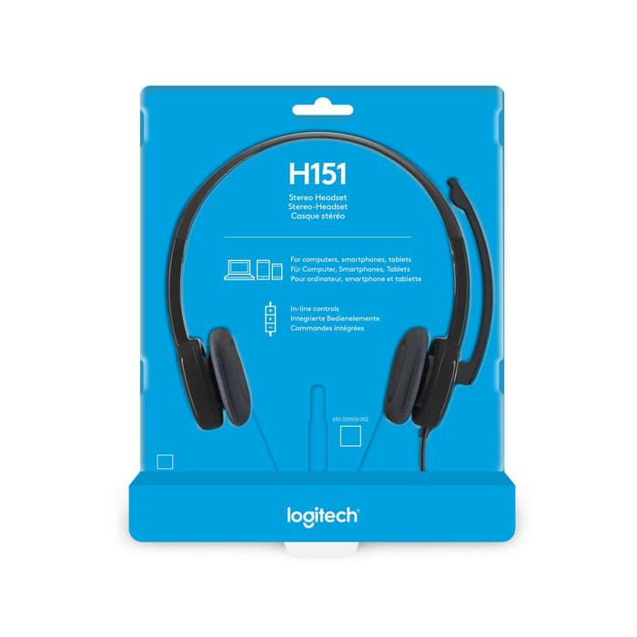 Logitech H151 Stereo Headset With Mic Headphone Earphone