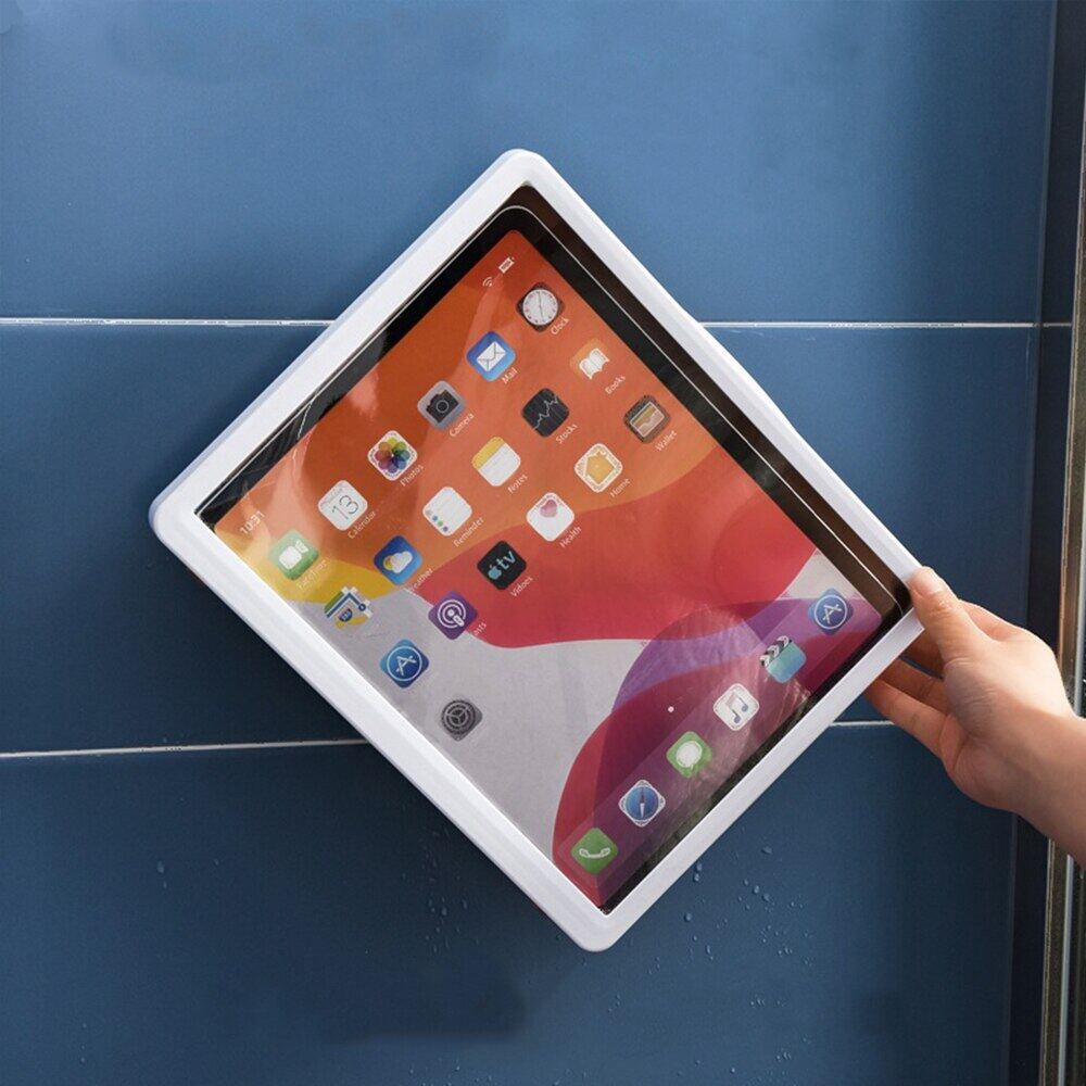 Kotak Holder Ponsel / Tablet / Ipad Layar Sentuh Tahan Air Dapat Diputar Untuk Kamar Mandi