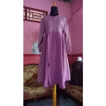 TUNIK PAKAIAN WANITA OOTD KEKINIAN CERUTY MOSCREPE WOLFIS REMAJA DEWASA