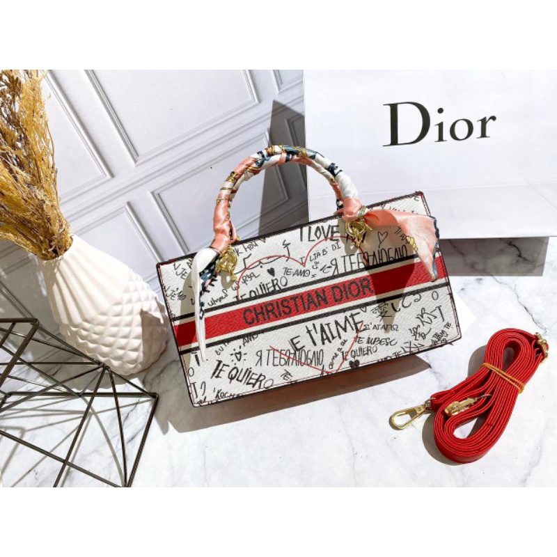 Tas Dior sandra with handle wrap syal 604-3