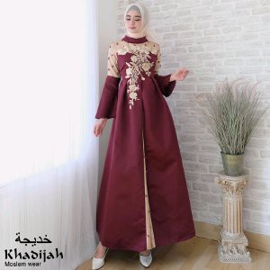 Unik Aisyah gamis gaun dress pesta muslim original by khadijah bin dawood Berkualitas