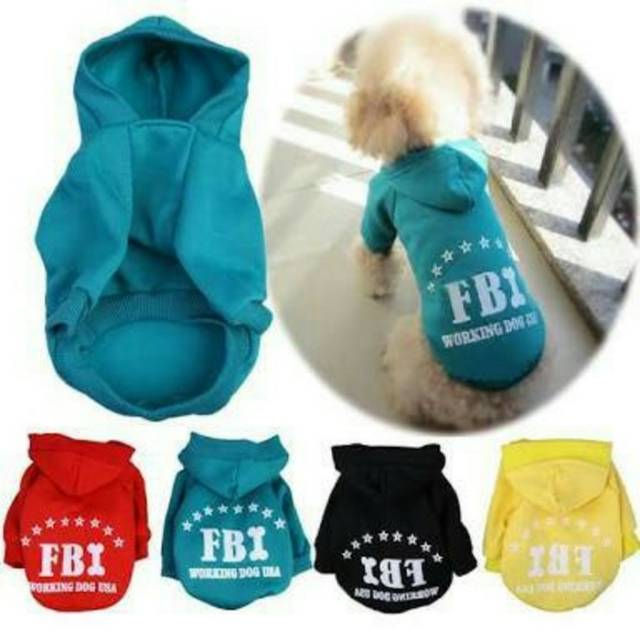 Baju hewan baju anjing baju kucing - Jaket FBI