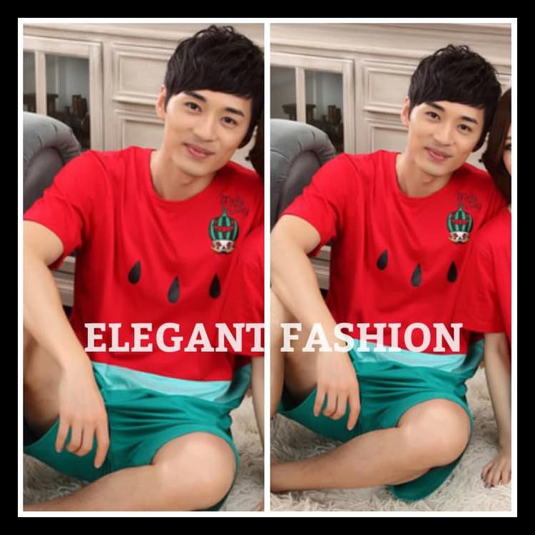 100%Original Baju Tidur Piyama Kaos Setelan Pendek Cowok Pria Import Watermelon Promo Bulan Ini