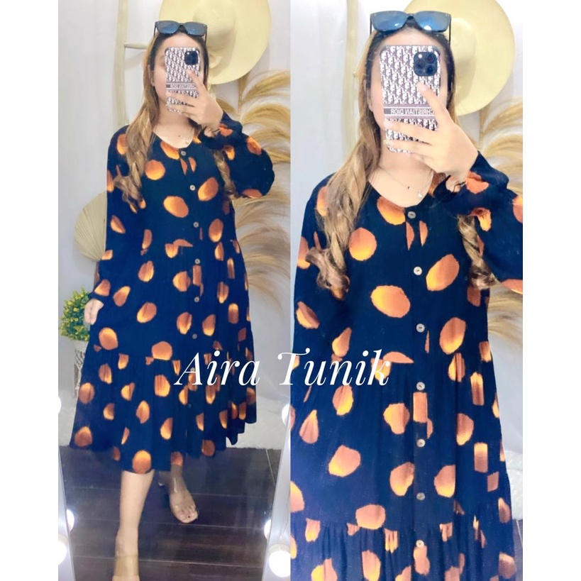 Aira Tunik Wanita Rayon Busui Full Kancing