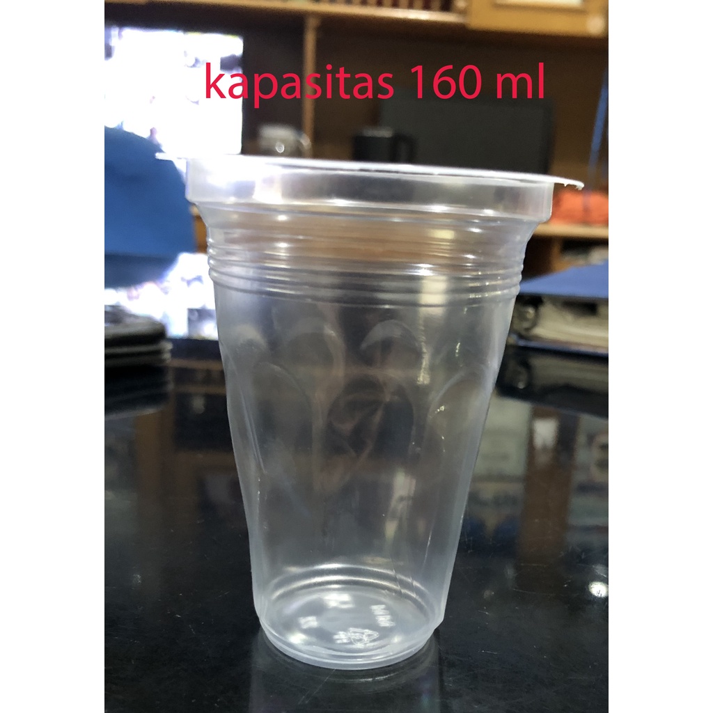 Gelas Kopi plastik ukuran 160ml (harga perpcs)