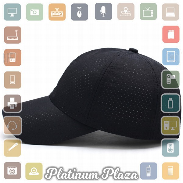 FLB Topi Baseball Snapback Polkadot - MZ237 - Black`E05A9L-