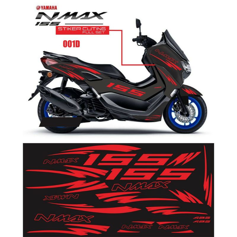 STRIPING CUTTING YAMAHA NMAX ALL NEW 2020-2021-2022 HITAM GOLD STIKER LIST BODY NMAX STICKER VARIASI