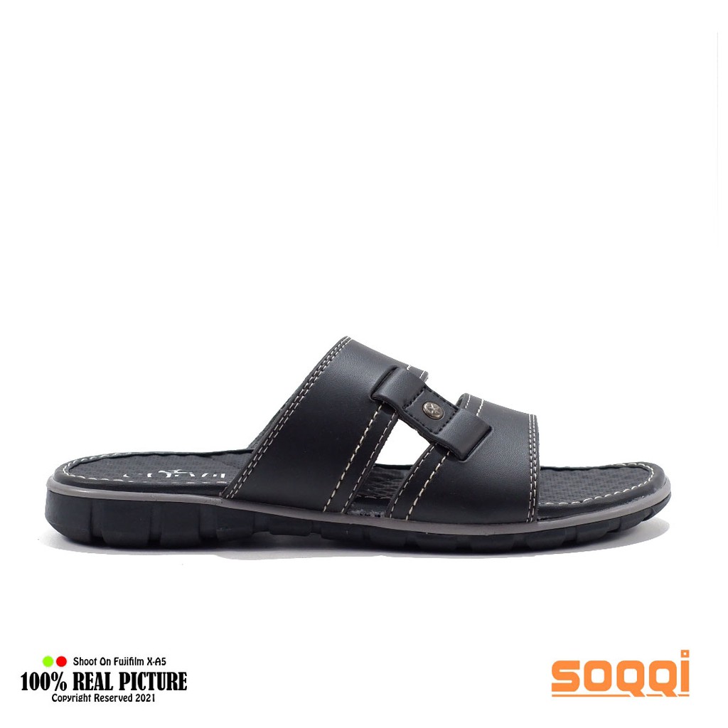 Sendal pria casual kulit sintetis selop original sandal cowok slop laki-laki dewasa model slide bapak2 acara resmi jagong branded Carvil Motobi 02 promo lebaran bisa cod murah keren 38-43