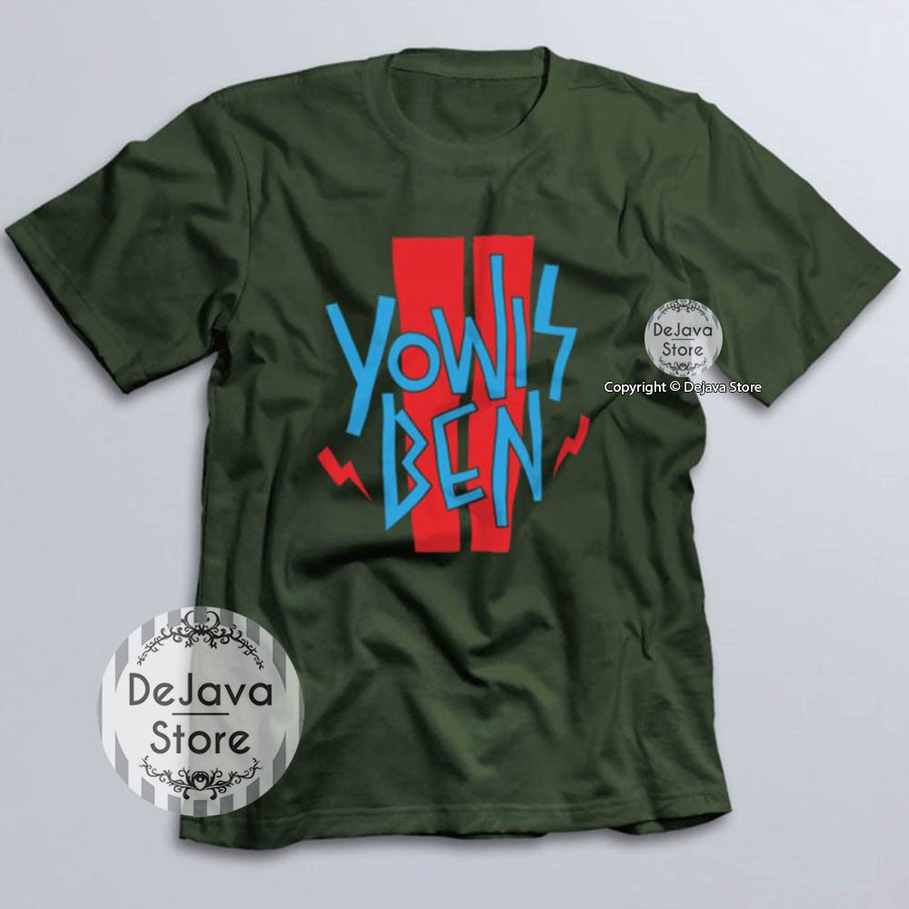 Kaos YOWIS BEN 2 Kualitas Distro - Baju Tshirt Film Bayu Skak Skakmate Lucu Termurah | 411-HIJAU ARMY