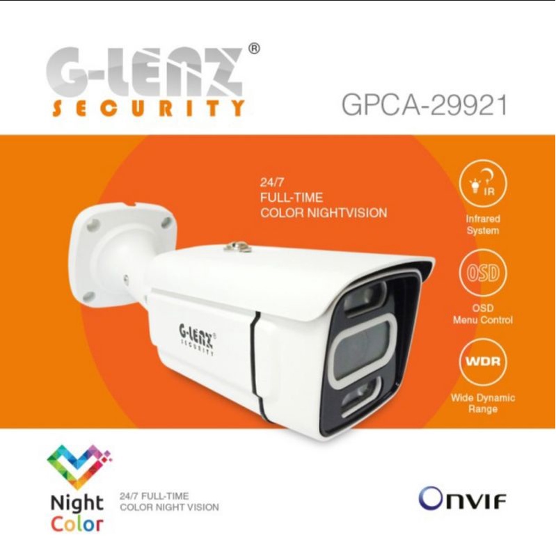 GLENZ CCTV ANALOG HD 2MP OUTDOOR NIGHT COLOR TECH CAMERA GPCA 29921