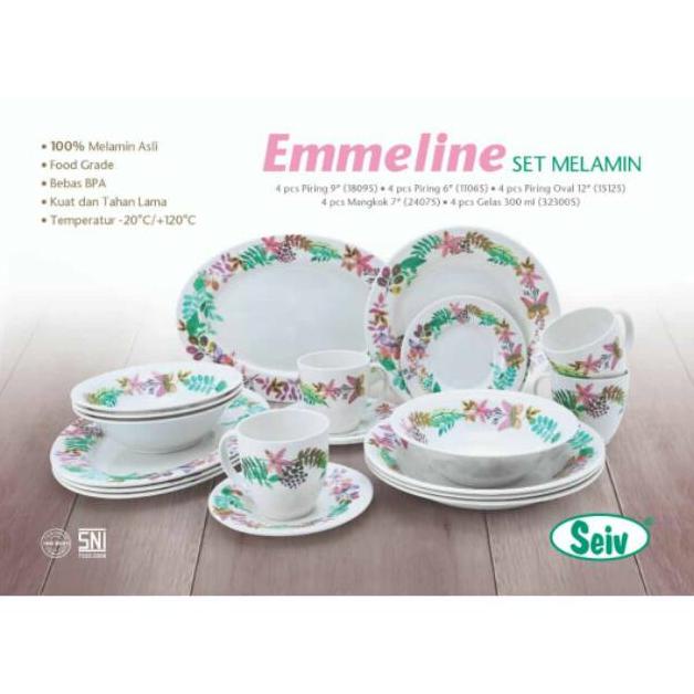 *#*#*#*#] Piring Melamin Set Onyx Seiv | Piring Onyx Seiv | Peralatan Makan Set