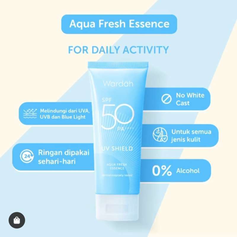 SUNSCREEN WARDAH SPF 50/WARDAH UV SHIELD AQUA FRESH ESSENCE SPF 50