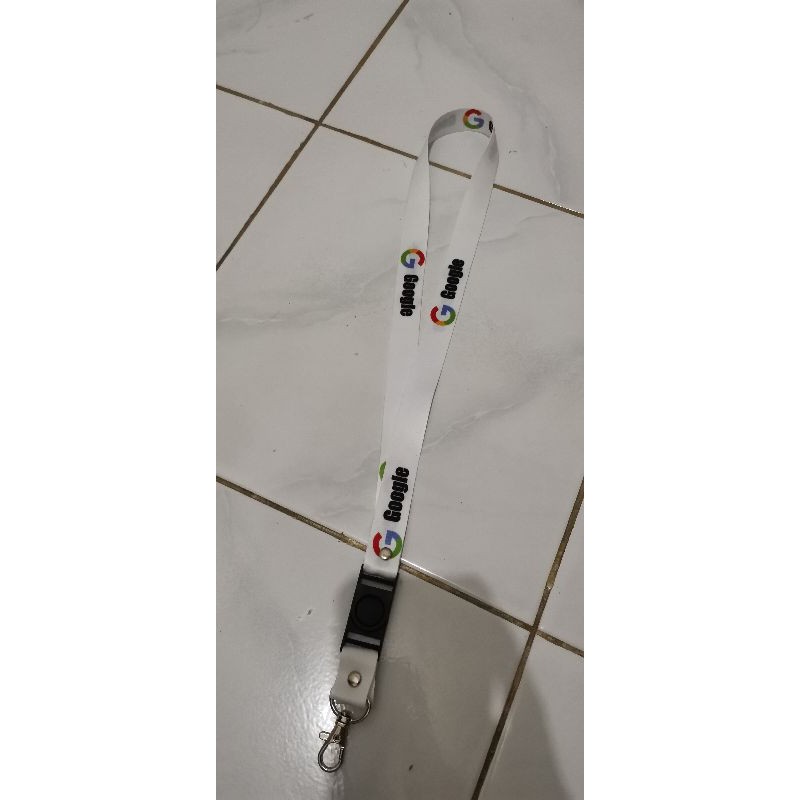 

tali id card google lanyard 2cm/bisa custom satian