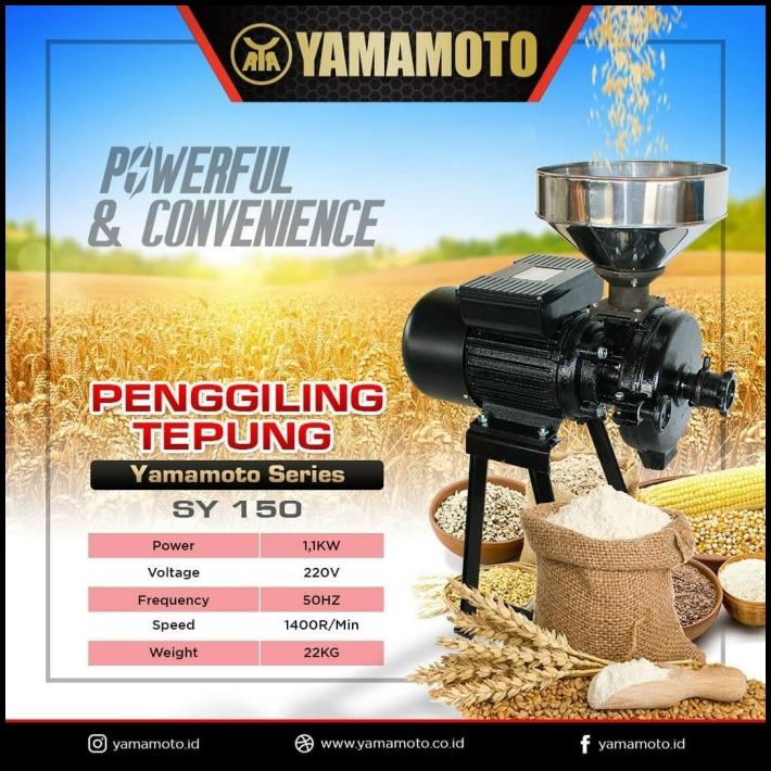 Mesin Giling Tepung Kopi Sy 150 Listrik Yamamoto