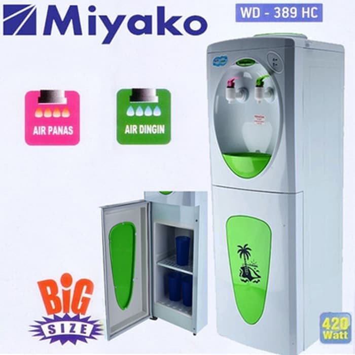 Dispenser Miyako WD389HC / WD-389HC / WD 389 HC Dispenser Standing [Hot and Cool] GARANSI RESMI