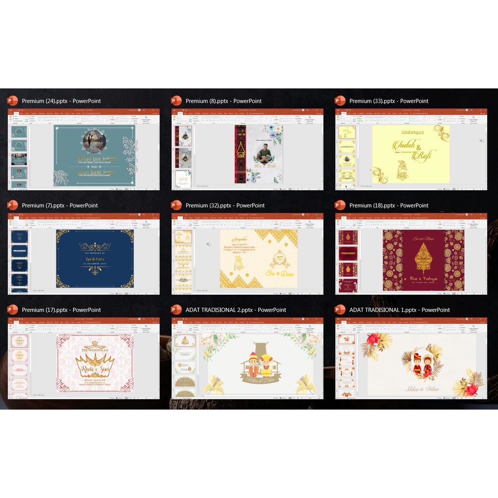 TEMPLATE UNDANGAN PERNIKAHAN DIGITAL | Video Invitation Wedding Ms Power Point Ucapan Kado Souvenir