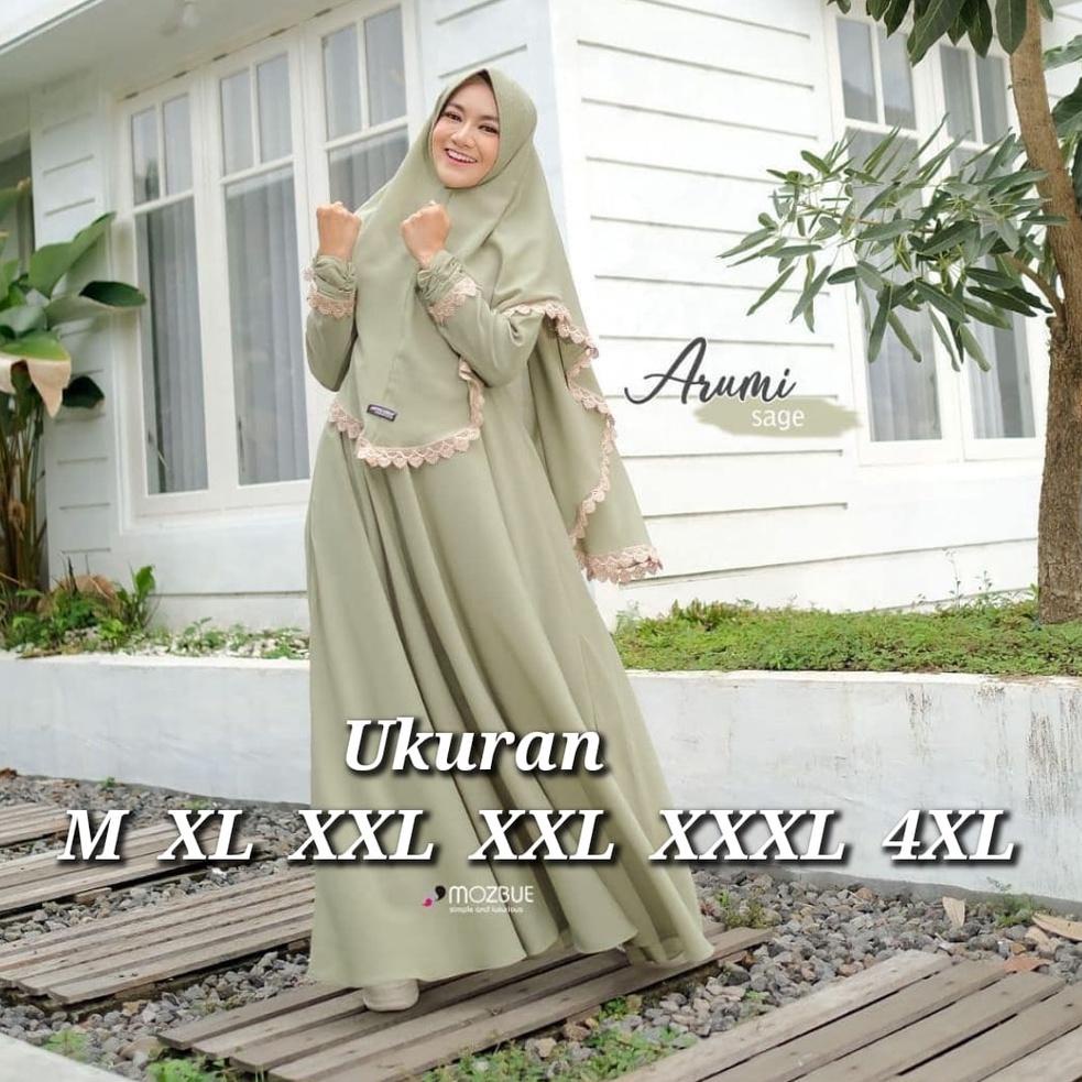 {KRT.19Au22q} ARUMI SYARI GAMIS SYARI JUMBO UKURAN M L XL XXL XXXL 4XL GAMIS SET BUSUI DRESS MURAH P