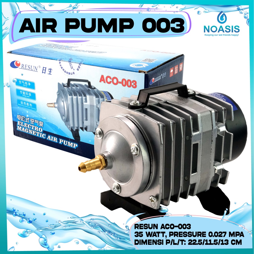 RESUN ACO 003 POMPA UDARA AERATOR ELECTROMAGNETIC AIR COMPRESSOR