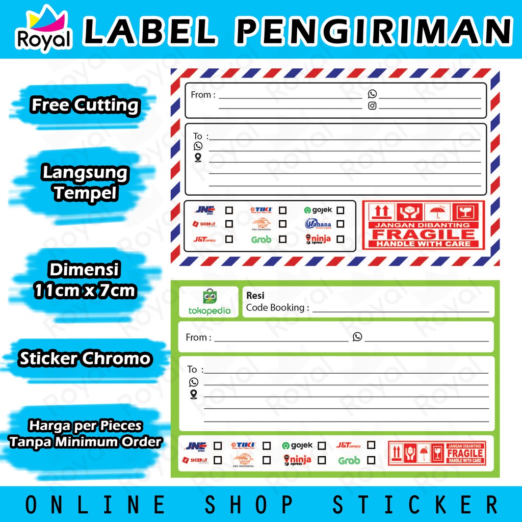 STIKER LABEL PENGIRIMAN OLSHOP/STIKER PENGIRIMAN OLSHOP MURAH/STIKER PENGIRIMAN ONLINE SHOP