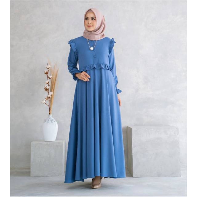 VANIA DRESS BY COMFORTABLE HIJAB|GAMIS PESTA KONDANGAN MUSLIM|GAMIS LEBARAN MUSLIM TERBARU|GAMIS LEB