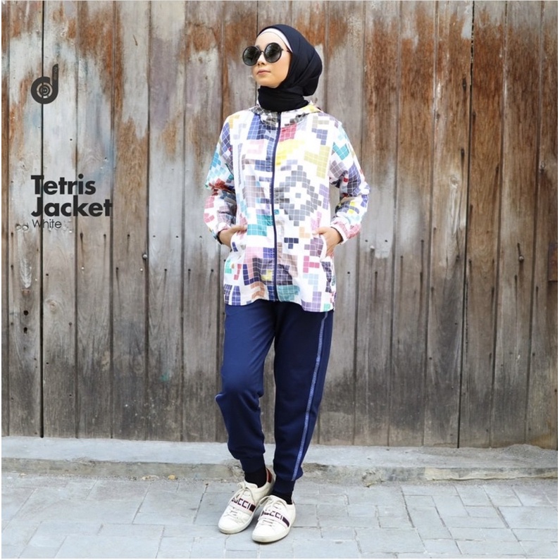 Deenay Style Tetris Jacket white