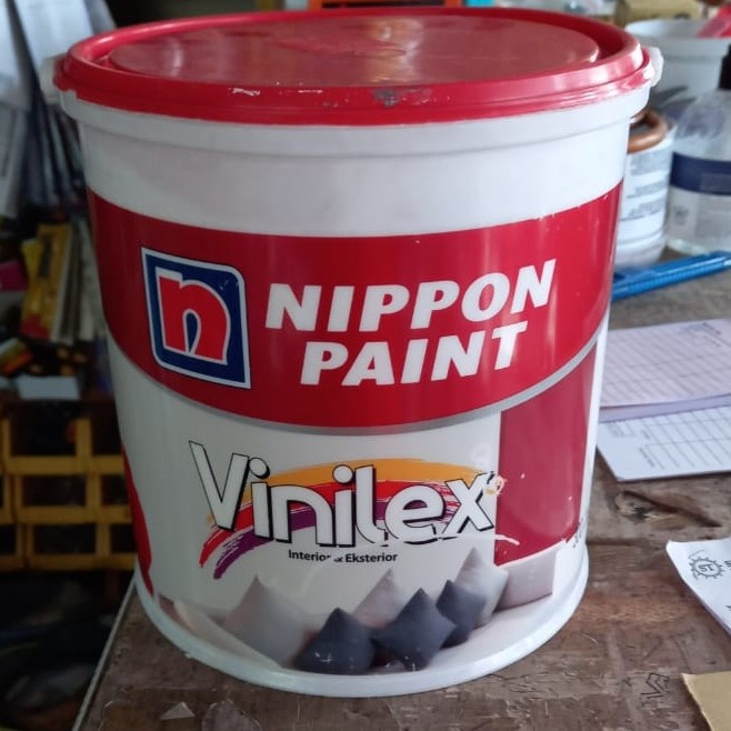 CAT TEMBOK NIPPON PAINT VINILEX PUTIH 300 SS GALON 5 KG