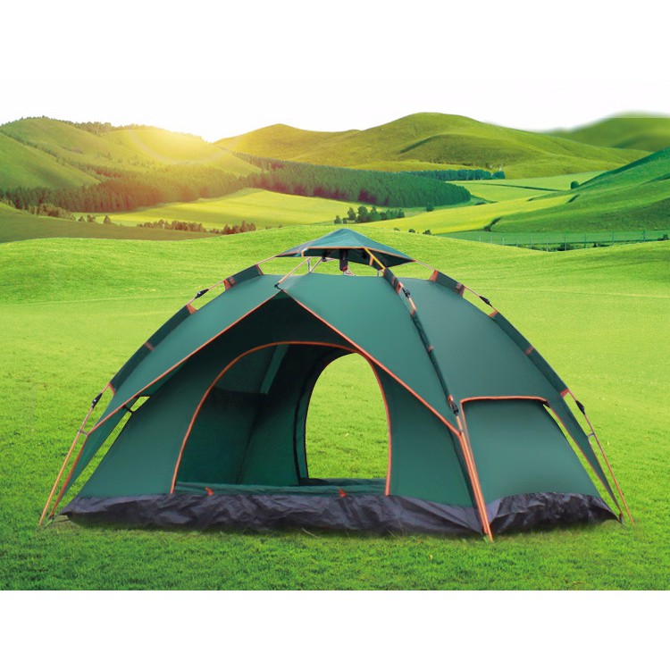 Tenda Camping Otomatis 4-5 Orang Waterproof Tenda Camping Outdoor Kemah Portable