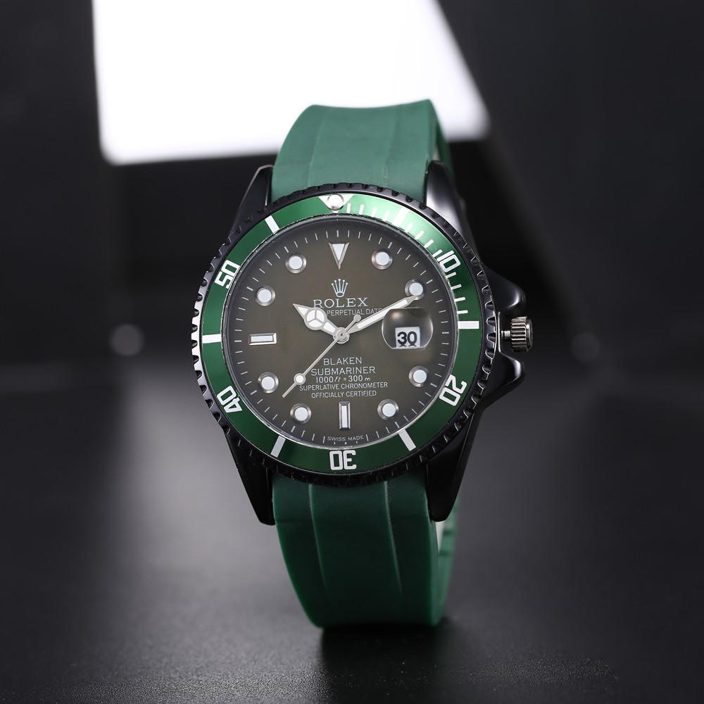 （free box）Jam tangan rolex gel rsubmariner Rubber jam tangan pria cowok Harga Grosir Fashion g10