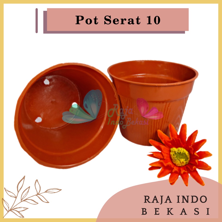 Pot Bunga 10 Cm Merah Bata Coklat Bata Pot Tanam Hias Pot Serat 10 Hidroponik Warna Murah