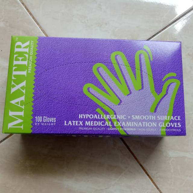Sarung tangan karet non steril maxter isi 100 anti virus corona
