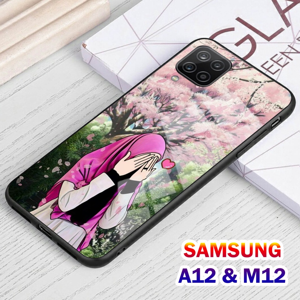 Softcase Glass Kaca SAMSUNG A12 , M12 - Casing HP SAMSUNG A12 , M12 [ S21 ].