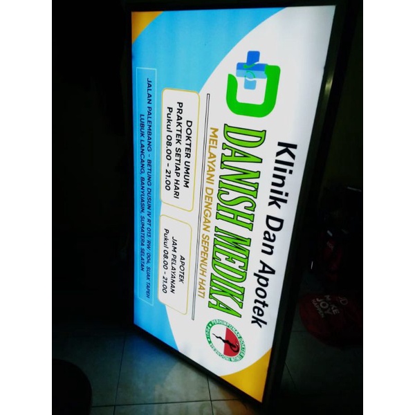 Neonbox backlite ukuran 100x70 2sisi