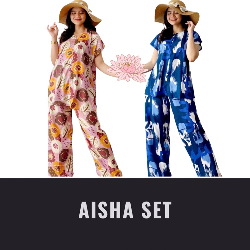 [BISA COD] AISHA SET/ONESET WANITA/ONESET RAYON PREMIUM