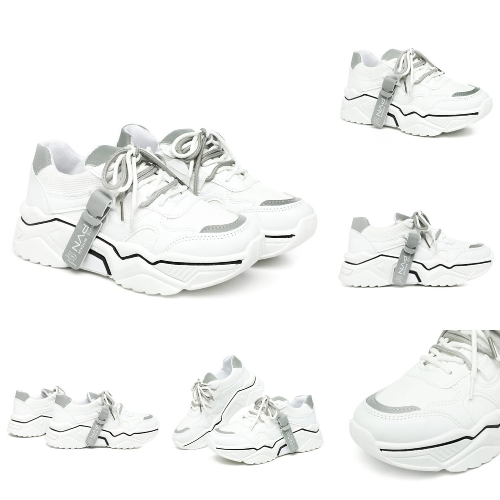 PVN Jipyeong Sepatu Sneakers Wanita Sport Shoes White 099-5