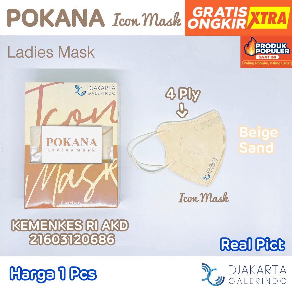 Masker POKANA ICON Ladies Mask 4ply Medical Mask