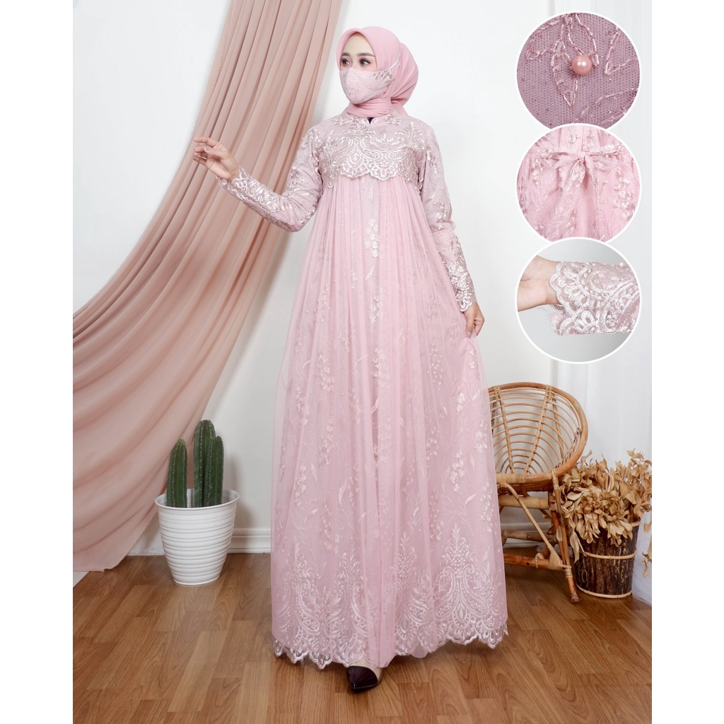 REALPCIT !!! SYAHERA DRESSS / GAMIS PESTA / GAMIS BRUKAT / KEBAYA MODERN / KEBAYA PESTA / JN